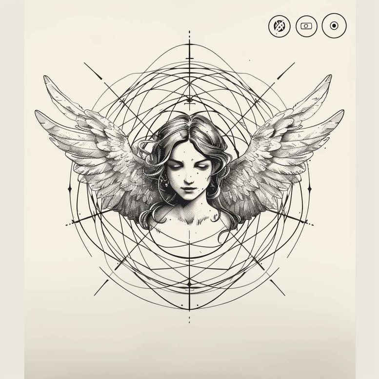 angel tattoo design ideas layered fill heavenly for wrist side