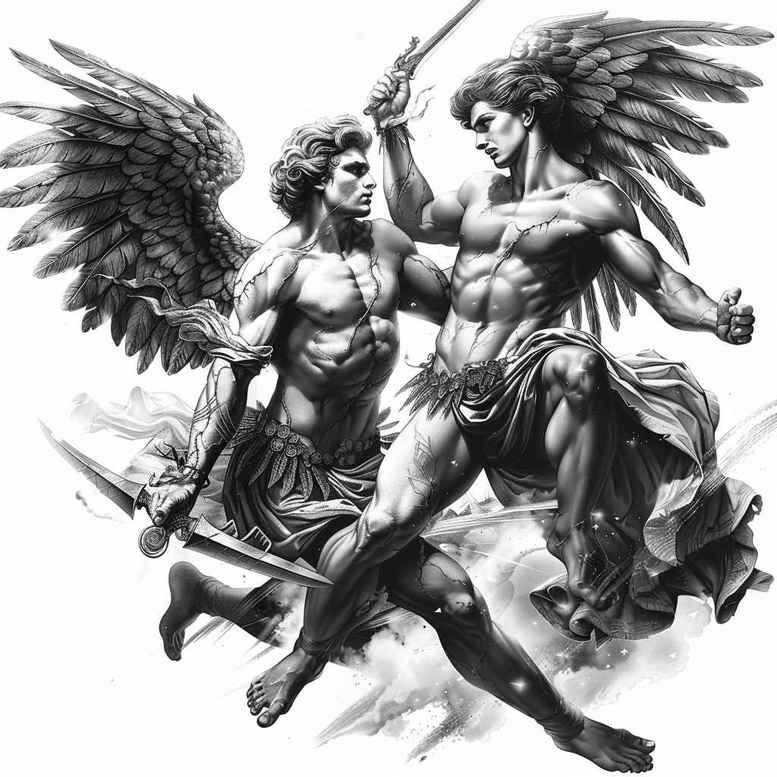 angel tattoo design ideas natural blush heavenly shield for arm