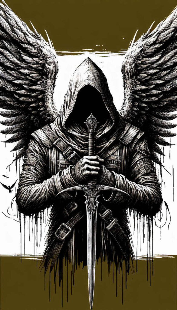 angel tattoo design ideas natural blush heavenly shield for back of neck