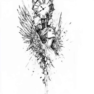 angel tattoo design ideas gentle shadow heavenly shield for wrist side
