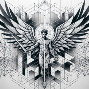 angel tattoo design ideas clear lines holy guardian for ankle