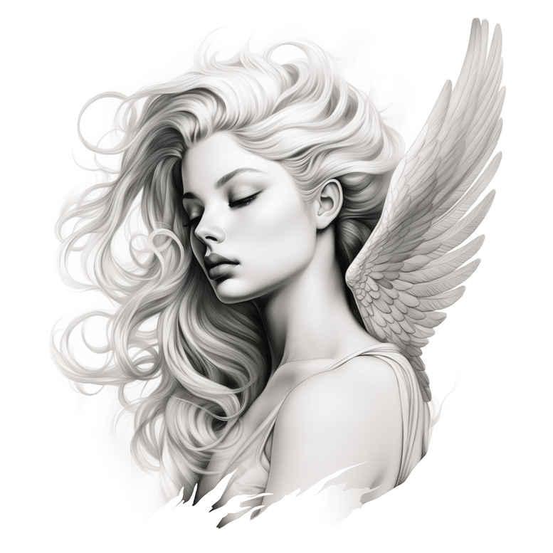 angel tattoo design ideas ink realism holy guardian for lower leg