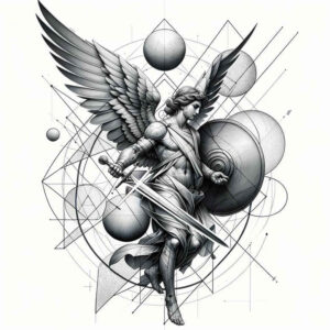 angel tattoo design ideas rich blacks holy light for triceps