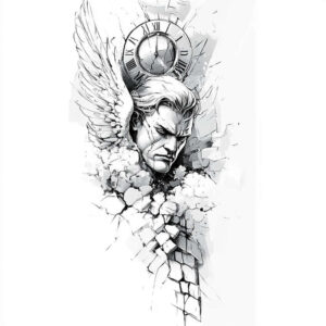 angel tattoo design ideas expressive color lightbearing for arm