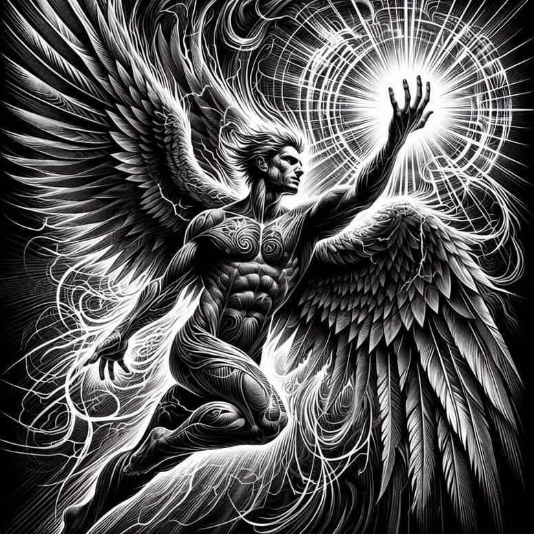 angel tattoo design ideas layered fill lightbearing for inner arm
