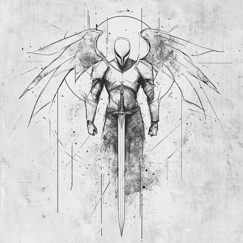 angel tattoo design ideas contoured forms luminescent for chest