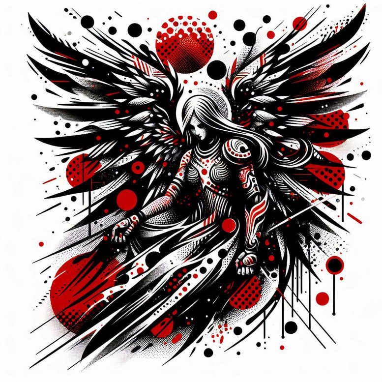 angel tattoo design ideas solid blacks pure for wrist side