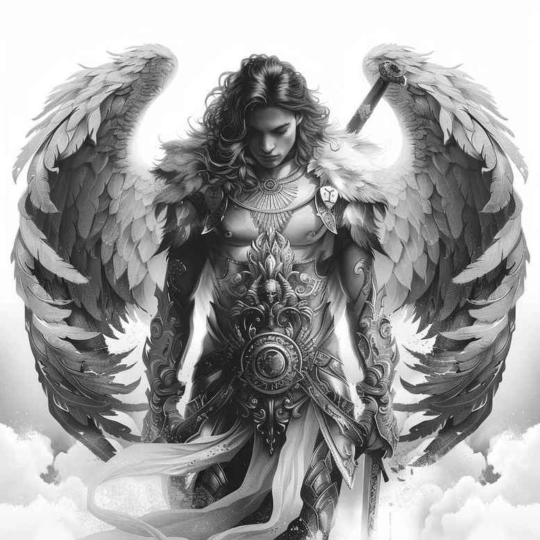 angel tattoo design ideas Surrealism ethereal glow radiant for arm