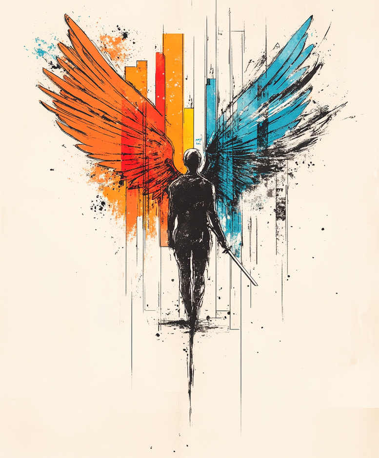 angel tattoo design ideas contrasting colors radiant for back shoulder