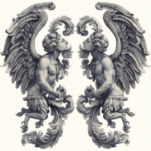 angel tattoo design ideas Realism natural contrast radiant for shoulder blade