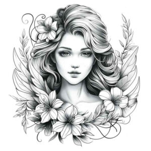 angel tattoo design ideas Realism photographic quality radiant for side