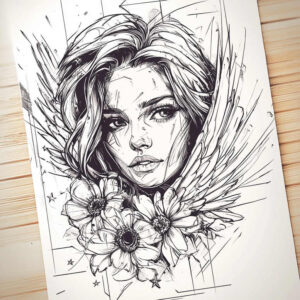 angel tattoo design ideas Surrealism enigmatic visuals radiant wings for upper thigh