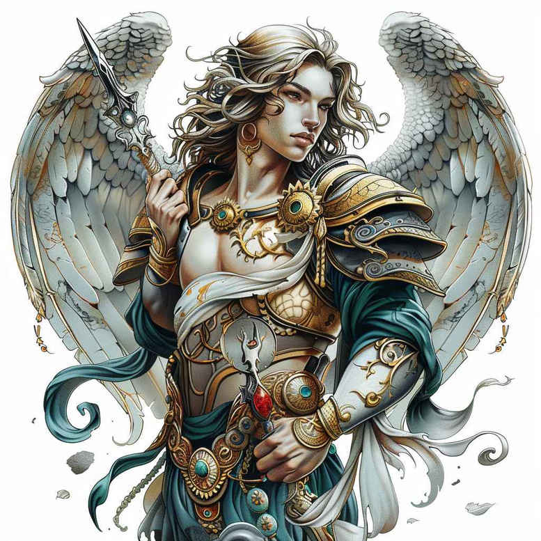 angel tattoo design ideas Surrealism blurred edges sacred for shoulder