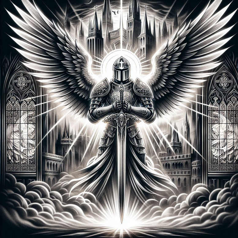 angel tattoo design ideas Surrealism esoteric seraphic for elbow