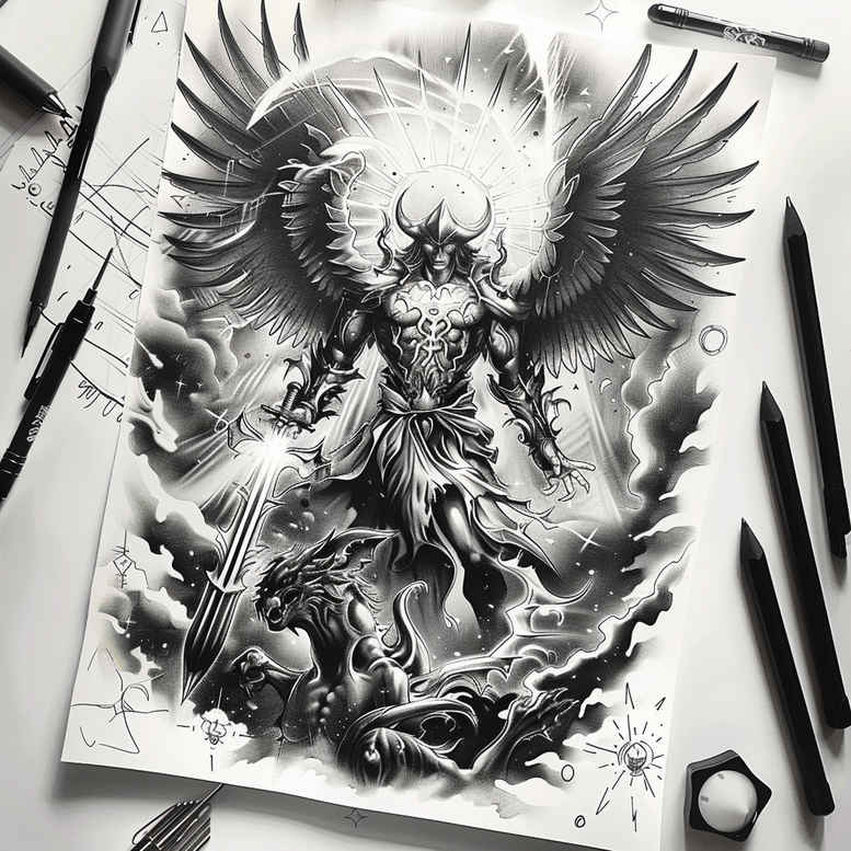 angel tattoo design ideas classic motifs seraphic for shoulder blade