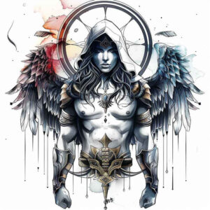angel tattoo design ideas intricate shading seraphic for spine