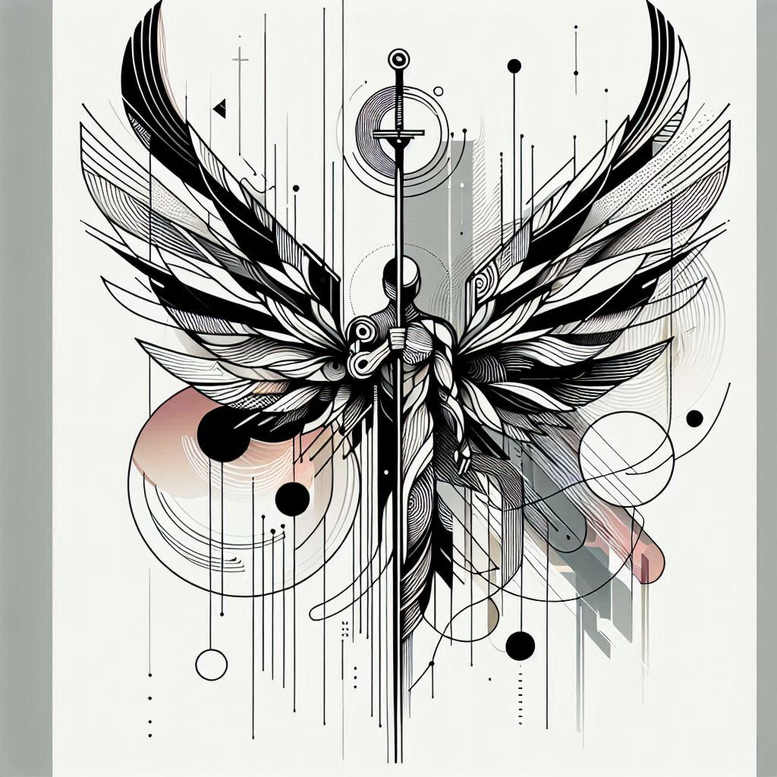 angel tattoo design ideas Realism depth of field seraphic for stomach