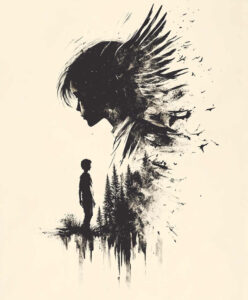 angel tattoo design ideas Realism precise gradient seraphic glow for full back