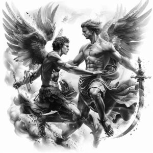 angel tattoo design ideas artistic flair seraphic presence for shin
