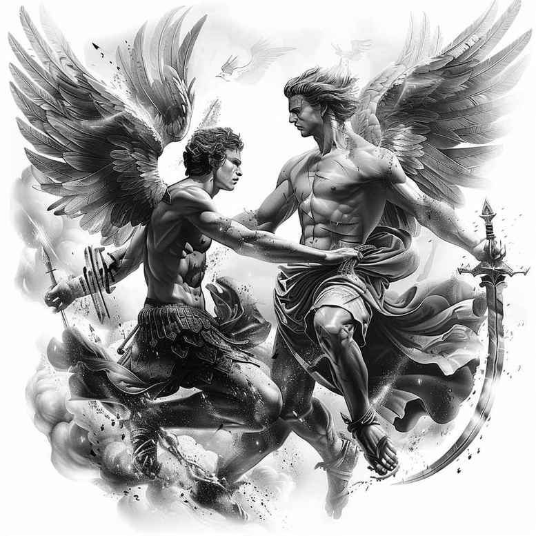angel tattoo design ideas artistic flair seraphic presence for shin
