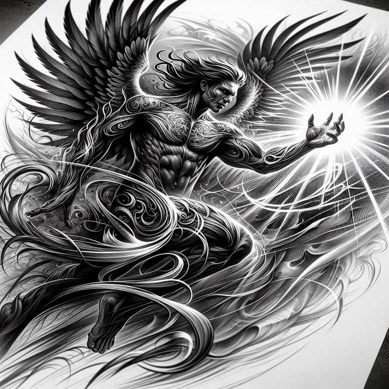 angel tattoo design ideas modern twist seraphim for inner arm