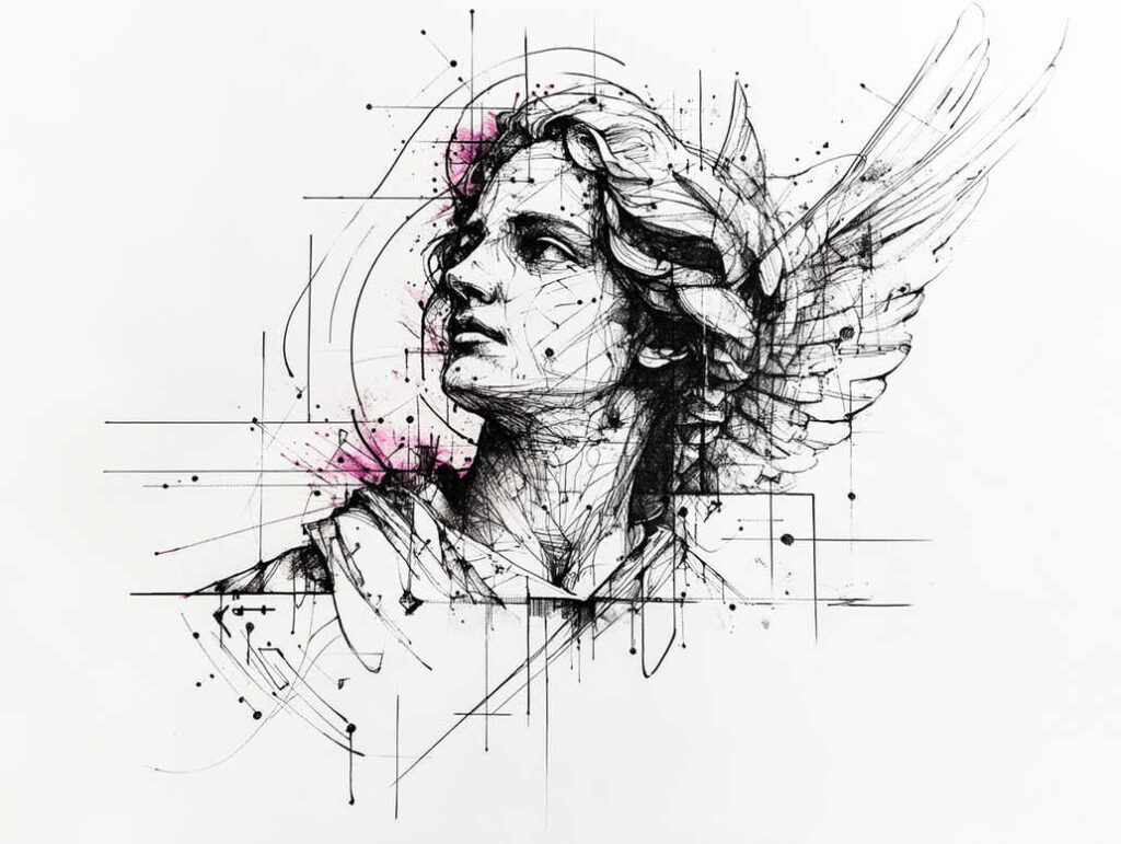 angel tattoo design ideas modern classic spiritual blessing for spine
