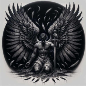 angel tattoo design ideas Realism natural look spiritual guide for upper chest