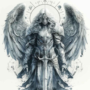 angel tattoo design ideas Realism realistic color spiritual protector for collarbone