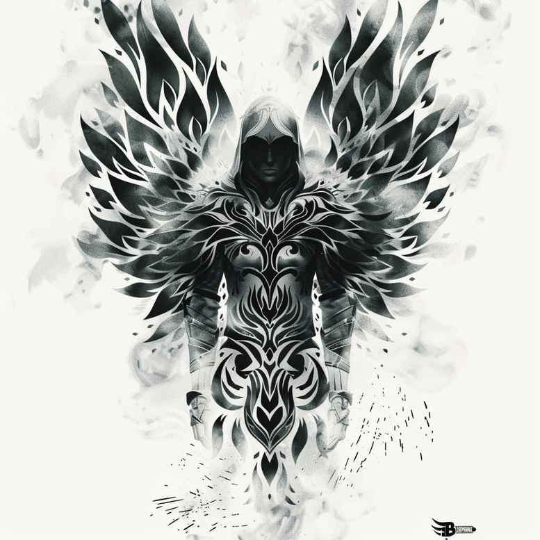 angel tattoo design ideas drawing transcendent for foot