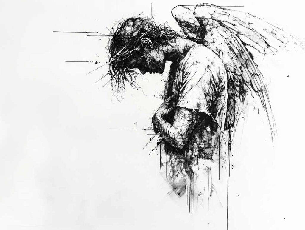 angel tattoo design ideas rich shading transcendent for upper back