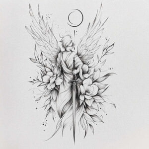 angel tattoo design ideas Realism skin texture transcendent for upper shoulder