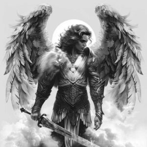 angel tattoo design ideas Realism natural look transcendent light for side torso