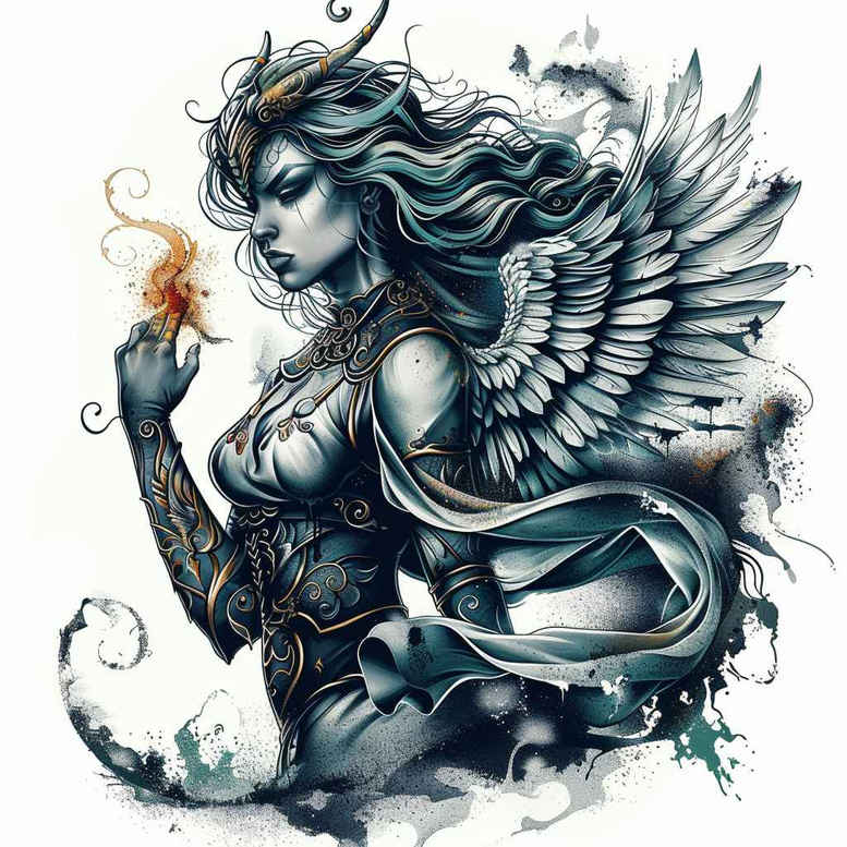 angel tattoo design ideas true-to-life transcendent light for temple