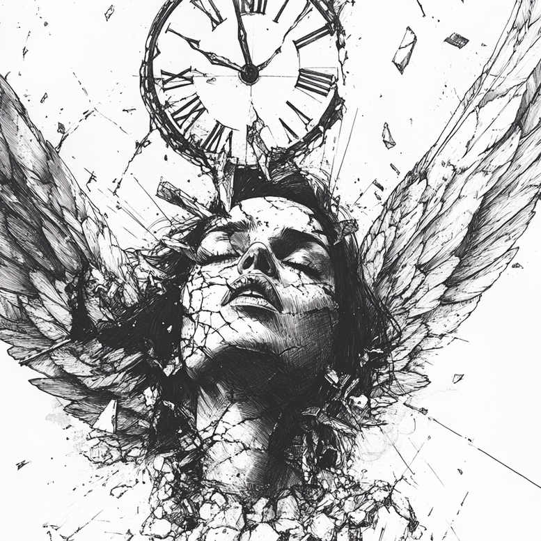 angel tattoo design ideas Surrealism otherworldly winged for upper chest
