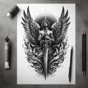 angel-tattoo-designs-ideas-ai-generated--classic-composition-angelic-presence-for-fingers