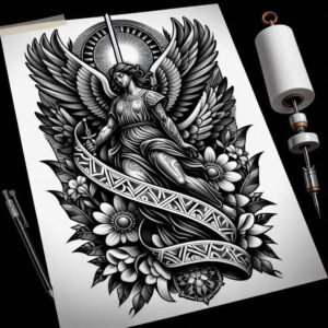 angel-tattoo-designs-ideas-ai-generated--color-blending-radiant-for-back
