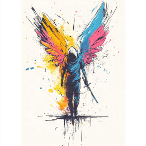 angel-tattoo-designs-ideas-ai-generated--color-saturation-celestial-messenger-for-lower-thigh