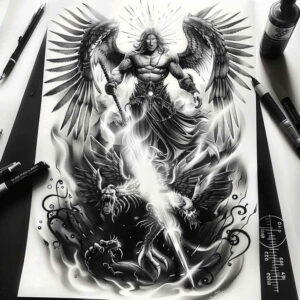 angel-tattoo-designs-ideas-ai-generated--distorted-perspective-transcendent-light-for-upper-back