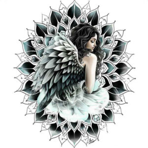 angel-tattoo-designs-ideas-ai-generated--ethereal-textures-angelic-glow-for-calf