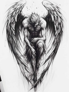 angel-tattoo-designs-ideas-ai-generated--layered-fill-seraphic-for-outer-arm
