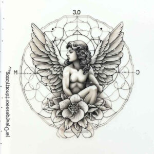 angel-tattoo-designs-ideas-ai-generated--natural-blush-seraphic-glow-for-back-of-neck