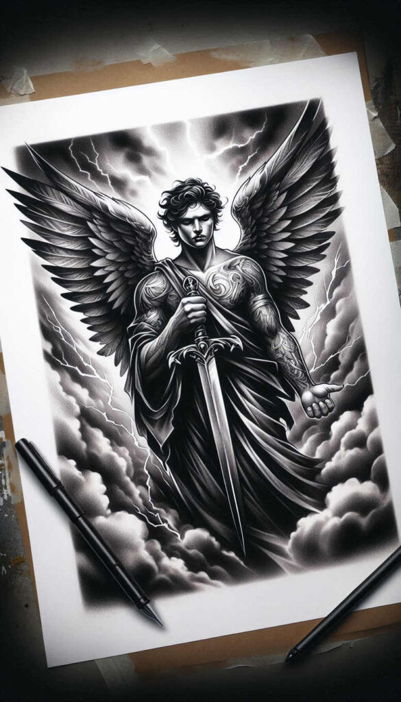 angel-tattoo-designs-ideas-ai-generated--photo-realistic-celestial-grace-for-shoulder