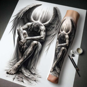angel-tattoo-designs-ideas-ai-generated--realism-natural-contrast-angelic-for-chest