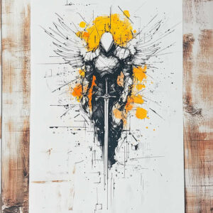 angel-tattoo-designs-ideas-ai-generated--surrealism-dreamlike-archangelic-for-lower-leg
