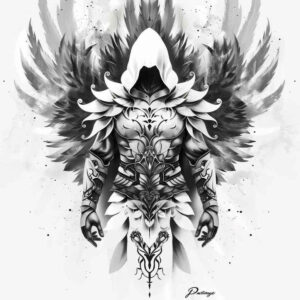 angel-tattoo-designs-ideas-ai-generated--surrealism-dreamlike-ethereal-for-nape