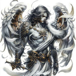 angel-tattoo-designs-ideas-ai-generated--surrealism-shadow-play-angelic-energy-for-thigh
