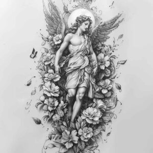 angel-tattoo-designs-ideas-ai-generated--surrealism-symbolic-heavenly-for-inner-arm