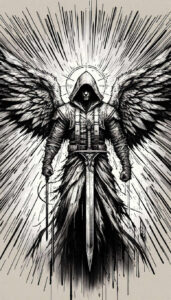 warrior-angel – tattoo design ideas free ai generated – neotraditional-modern-classic – for-shin – Gallery: angel-inkby-ai