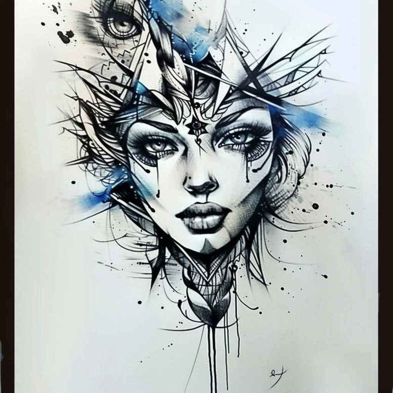 aphrodite – tattoo design ideas free ai generated – neotraditional-clean-fill – for-ankle – Gallery: aphrodite-inkby-ai