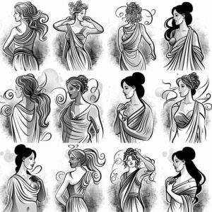 beauty-deity – tattoo design ideas free ai generated – realism-realistic-structure – for-nape – Gallery: aphrodite-inkby-ai